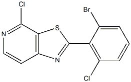 2-(2-broMo-6-chlorophenyl)-4-chlorothiazolo[5,4-c]pyridine Struktur