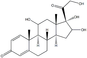 11,16,17a,21-Tetrahydroxypregna-1,4-diene-3,20-dione Struktur