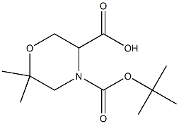 4-BOC-6,6-DIMETHYL-MORPHOLINE-3-CARBOXYLIC ACID Struktur