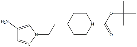 1-(2-(1-Boc-piperidin-4-yl)ethyl)-1H-pyrazol-4-ylamine Struktur