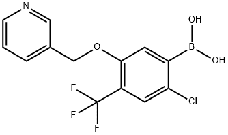 [2-chloro-5-(pyridin-3-ylmethoxy)-4-(trifluoromethyl)phenyl]boronic acid Struktur