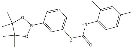 1-(2,4-Dimethylphenyl)-3-[3-(tetramethyl-1,3,2-dioxaborolan-2-yl)phenyl]urea Struktur