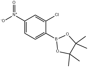 2-(2-Chloro-4-nitrophenyl)-4,4,5,5-tetramethyl-1,3,2-dioxaborolane Struktur