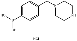 4-(Piperazin-1-ylmethyl)phenylboronic acid hydrochloride Struktur