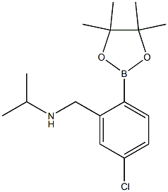 N-[5-Chloro-2-(tetramethyl-1,3,2-dioxaborolan-2-yl)phenylmethyl]isopropylamine Struktur