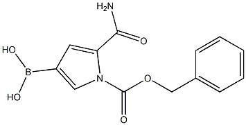 1-(benzyloxycarbonyl)-5-carbaMoyl-1H-pyrrol-3-ylboronic acid Struktur