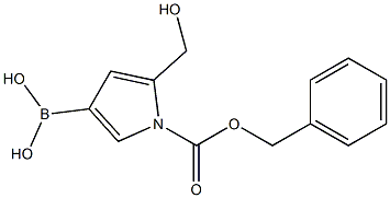 1-(benzyloxycarbonyl)-5-(hydroxyMethyl)-1H-pyrrol-3-ylboronic acid Struktur