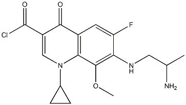 7-(2-aMinopropylaMino)-1-cyclopropyl-6-fluoro-8-Methoxy-4-oxo-1,4-dihydroquinoline-3-carbonyl chloride Struktur