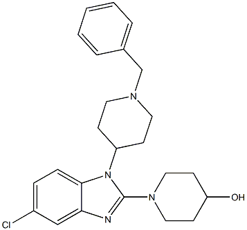 1-(1-(1-benzylpiperidin-4-yl)-5-chloro-1H-benzo[d]iMidazol-2-yl)piperidin-4-ol Struktur