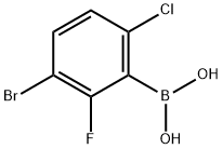 3-BroMo-6-chloro-2-fluorophenylboronicacid Struktur