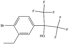 2-(4-BroMo-3-ethyl-phenyl)-1,1,1,3,3,3-hexafluoro-propan-2-ol Struktur