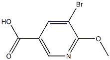 5-BroMo-6-Methoxy-nicotinic acid Struktur