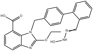 (Z)-2-ethoxy-3-((2'-(N'-hydroxycarbaMiMidoyl)biphenyl-4-yl)Methyl)-3H-benzo[d]iMidazole-4-carboxylic acid Struktur