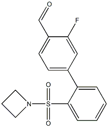 2'-(azetidin-1-ylsulfonyl)-3-fluoro-[1,1'-biphenyl]-4-carbaldehyde Struktur