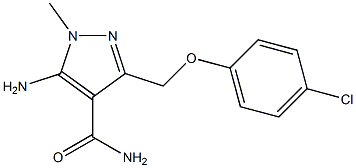 5-aMino-3-((4-chlorophenoxy)Methyl)-1-Methyl-1H-pyrazole-4-carboxaMide Struktur