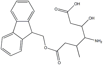 FMoc-(3R,4S)-4-aMino-3-hydroxy-5-Methyl-hexanoic acid Struktur