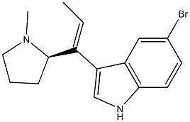 (R,Z)-5-broMo-3-(1-(1-Methylpyrrolidin-2-yl)prop-1-enyl)-1H-indole Struktur