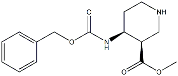 (3R,4S)-Methyl 4-(benzyloxycarbonylaMino)piperidine-3-carboxylate Struktur