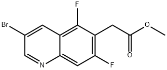 (3-BroMo-5,7-difluoro-quinolin-6-yl)-acetic acid Methyl ester Struktur