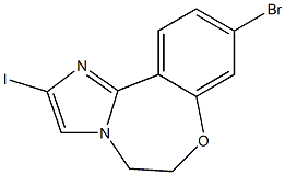 9-broMo-2-iodo-5,6-dihydrobenzo[f]iMidazo[1,2-d][1,4]oxazepine Struktur