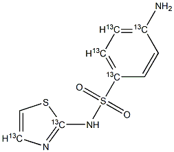 Sulfathiazole-13C6 Struktur