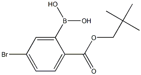 5-BROMO-2-(NEOPENTYLOXYCARBONYL)PHENYLBORONIC ACID Struktur