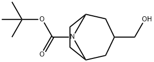 N-BOC-3-HYDROXYMETHYL-8-AZABICYCLO[3.2.1]OCTANE Struktur