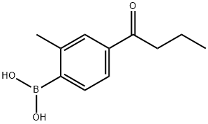 4-Butanoyl-2-methylphenylboronic acid Struktur