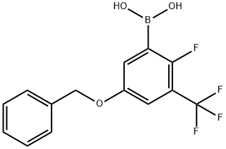 5-(Benzyloxy)-2-fluoro-3-(trifluoromethyl)phenylboronic acid Struktur