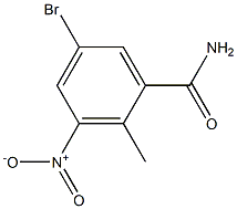 5-broMo-2-Methyl-3-nitrobenzaMide Struktur