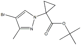 1-(4-BroMo-3-Methyl-pyrazol-1-yl)-cyclopropanecarboxylic acid tert-butyl ester Struktur