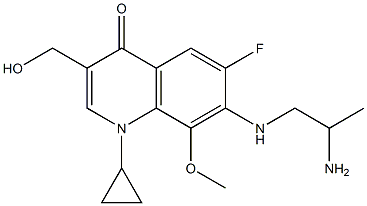 7-(2-aMinopropylaMino)-1-cyclopropyl-6-fluoro-3-(hydroxyMethyl)-8-Methoxyquinolin-4(1H)-one Struktur