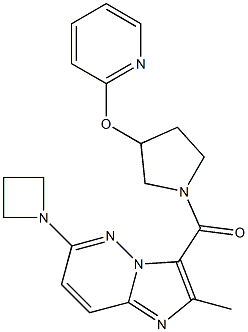 (6-(azetidin-1-yl)-2-MethyliMidazo[1,2-b]pyridazin-3-yl)(3-(pyridin-2-yloxy)pyrrolidin-1-yl)Methanone Struktur