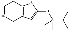 2-((tert-butyldiMethylsilyl)oxy)-4,5,6,7-tetrahydrothieno[3,2-c]pyridine Struktur