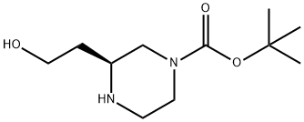 (S)-tert-butyl 3-(2-Hydroxyethyl)piperazine-1-carboxylate Struktur