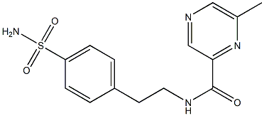 6-Methyl-N-[2-(4-sulphaMoylphenyl)ethyl]pyrazine-2- carboxaMide Struktur