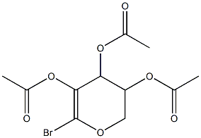 Acetic acid 4,5-diacetoxy-2-broMo-5,6-dihydro-4H-pyran-3-yl ester Struktur