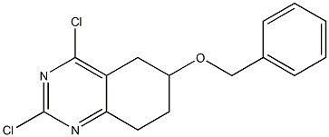 6-(Benzyloxy)-2,4-dichloro-5,6,7,8-tetrahydroquinazoline Struktur