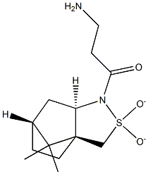 3-aMino-1-((3aS,6R,7aR)-8,8-diMethyl-2,2-dioxidohexahydro-1H-3a,6-Methanobenzo[c]isothiazol-1-yl)propan-1-one Struktur