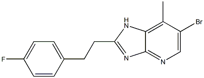 6-broMo-2-(4-fluorophenethyl)-7-Methyl-1H-iMidazo[4,5-b]pyridine Struktur