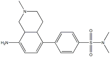 4-(8-aMino-2-Methyl-1,2,3,4,4a,8a-hexahydroisoquinolin-5-yl)-N,N-diMethylbenzenesulfonaMide Struktur