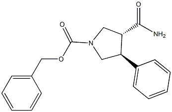 Trans-benzyl 3-carbaMoyl-4-phenylpyrrolidine-1-carboxylate Struktur