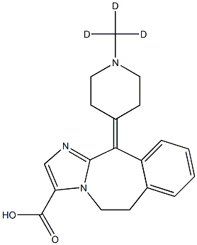 6,11-Dihydro-11-[1-(Methyl-d3)-4-piperidinylidene]-5H-IMidazo[2,1-b][3]benzazepine-3-carboxylic Acid Struktur