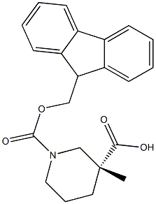 (R)-FMoc-3-Methyl-piperidine-3-carboxylic acid Struktur