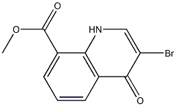 3-BroMo-4-oxo-1,4-dihydro-quinoline-8-carboxylic acid Methyl ester Struktur