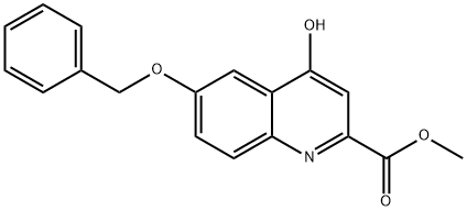 6-Benzyloxy-4-hydroxy-quinoline-2-carboxylic acid Methyl ester Struktur