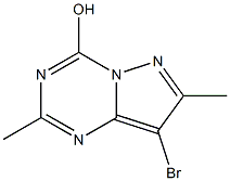 8-BroMo-2,7-diMethyl-pyrazolo[1,5-a][1,3,5]triazin-4-ol Struktur