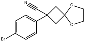 2-(4-broMophenyl)-5,8-dioxaspiro[3.4]octane-2-carbonitrile Struktur