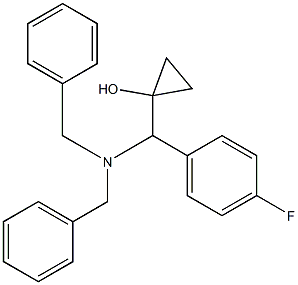 1-((dibenzylaMino)(4-fluorophenyl)Methyl)cyclopropanol Struktur