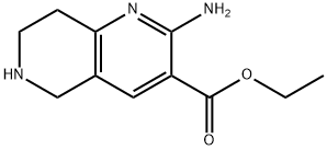 ethyl 2-aMino-5,6,7,8-tetrahydro-1,6-naphthyridine-3-carboxylate Struktur